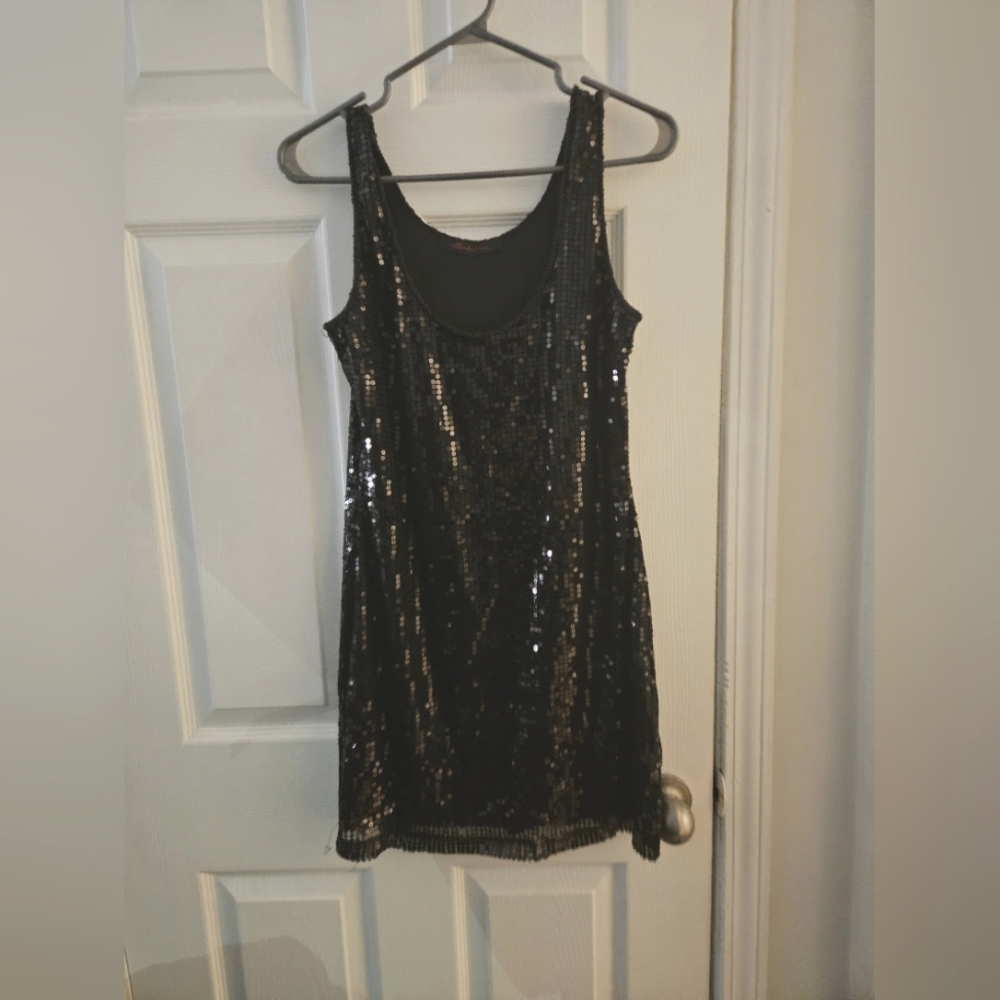 "Seduction" Black Sequin Dress